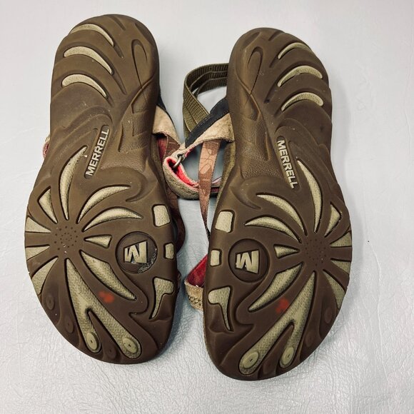 Merrell Womens Kangaroo Slingback Sandals Size 9 Tan Suede Outdoor Travel Comfor - Picture 7 of 8
